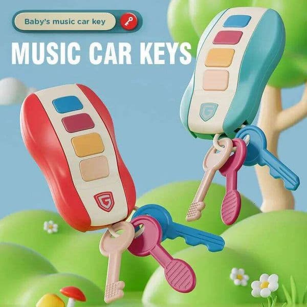 Children's Simulation Toy Playhouse Musical Car Key Vocal Smart Cars Pretend Play with Music Educational Toys for Baby Kid Gifts