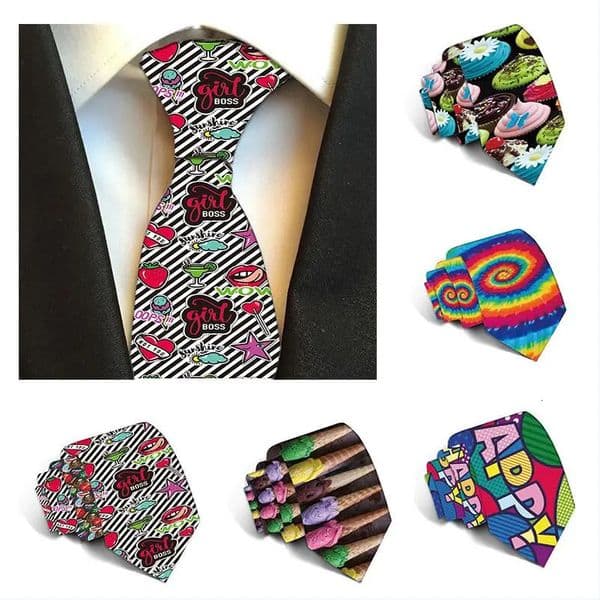 Fashion Ties for Men Polyester 8cm Tie Casual Skinny Cravat Neckties Party wedding accessories Mens Printed Neck Ties 5S-LD07 260326
