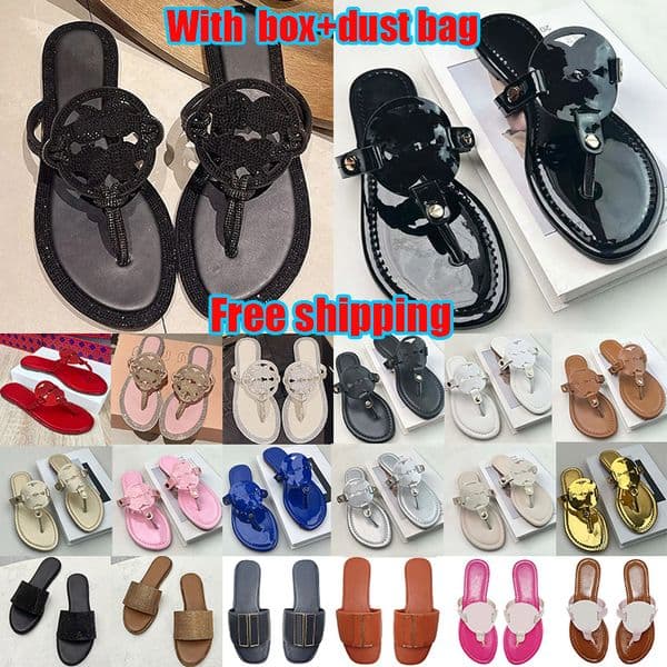 Free shipping with box designer sandals women ladies girls slides luxury flat flip flops sliders slide womens sandal summer beach outdoor shoes 35-42