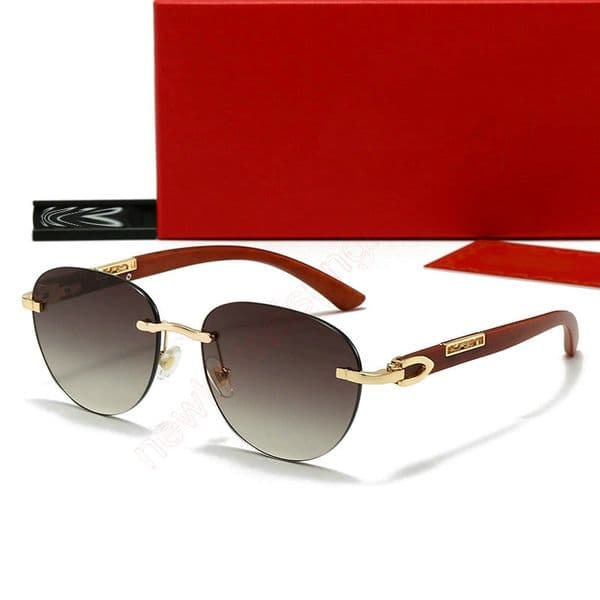 New Fashion Rimless Sunglasses Women Brand Designer Gradient Sun Glasses Luxury Trimming Frameless Eyeglasses Ladies