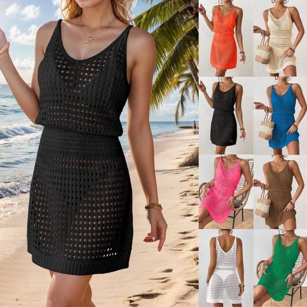 Swimsuit Cover Ups For Swimwear Women Knitted Dress Black Strappy Beach Up Womens Outwear Orange Cover-up 2026 Wear