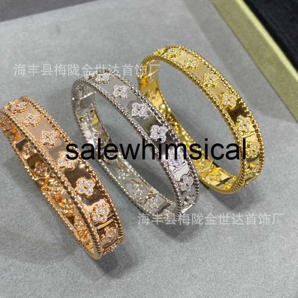Brand Bangle Kaleidoscope Bracelet Wide Version Electroplated Thick Gold Exquisite Edition Internet Celebrity Rose Gold