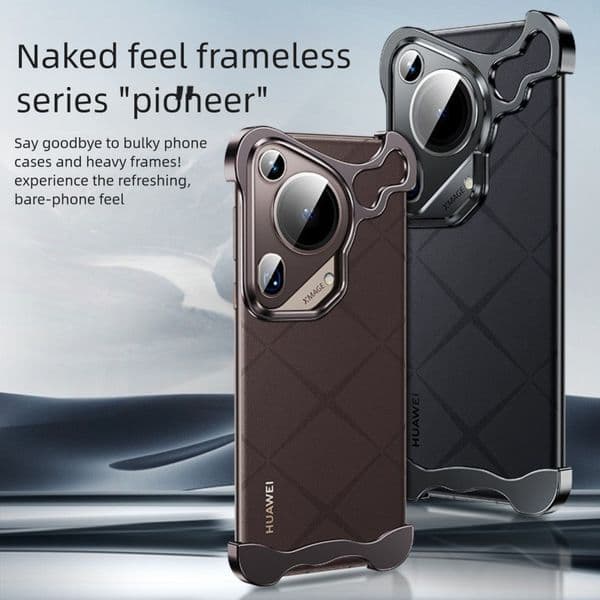 Applicable Huawei P80u Special-Shaped Metal Corner Pad 70Pro Phone Case, Design, Anti-Drop, Wholesale