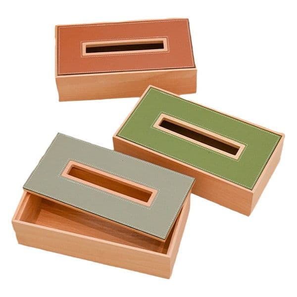H Private House Saddle Leather Olive Green High End Light Luxury Tissue Box Storage Ornament Model Room Decoration