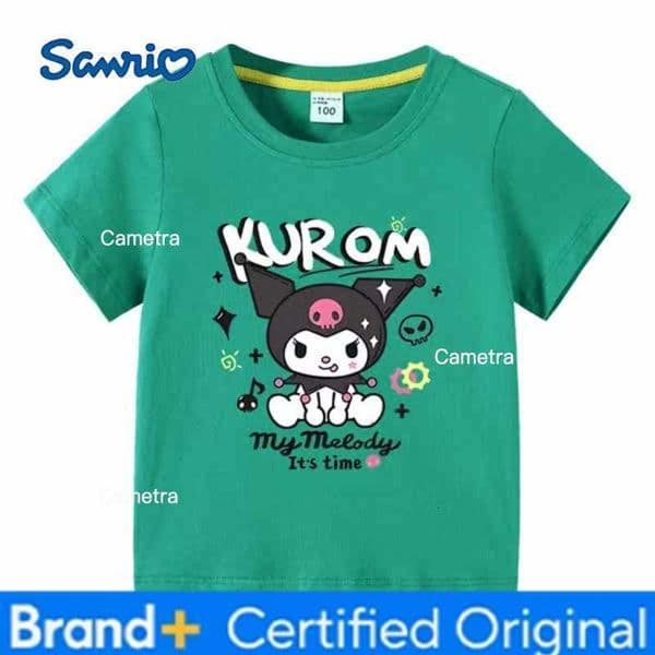 Sanrio Cotton Kuromi Cartoon Printed Childrens T-shirt 2026 Summer Parent Child Wear Cotton Multi Color Optional Short Sleeve H260326