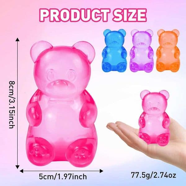 Schylling Needoh Bear Squishy Fidget Toy Stress Relief Anxie Sensory Tool for Focus ADHD Calming Office Desk Gadget Z260326
