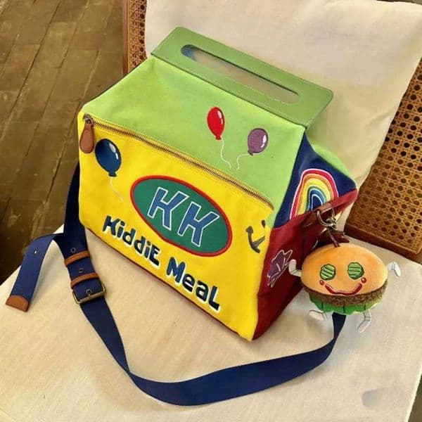 Y2K Cartoon Shoulder Bag Anime Underarm Funny Crossbody Tote Bag Cute Canvas Messenger Zip Handbag Kawaii Travel Bag Storage Bag H260325