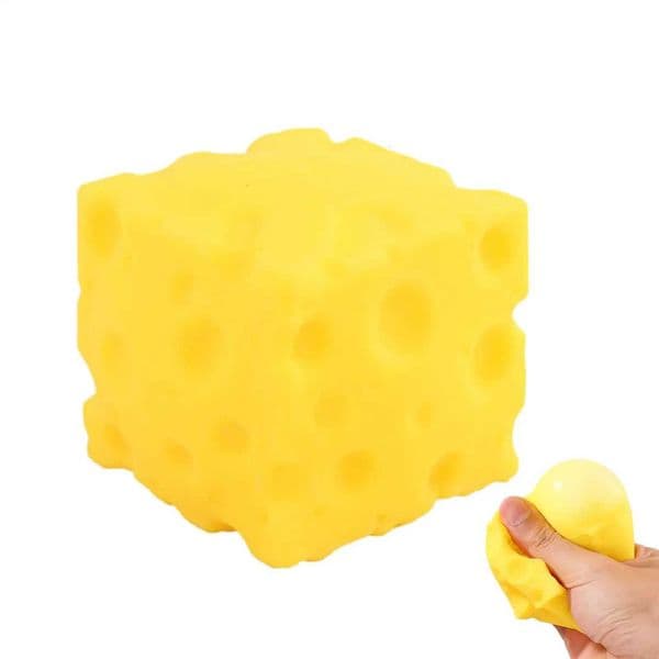 Squishy Square Cheese Squeeze Toys Slow Rebound Push Stress Relief Sensory Toy Soft Butter Cheese Fidget Toy Christmas Present Z260326