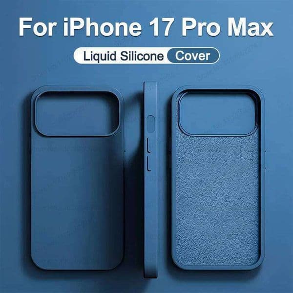 Liquid Silicone Shockproof Case 11 12 13 14 15 16 Pro Max Cases for iPhone 17 Air Phone Back Cover 26L0326