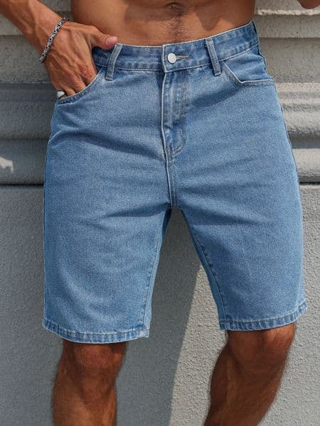 Mens summer denim shorts A common item in Simple style Suitable for casual outings and trips 260326