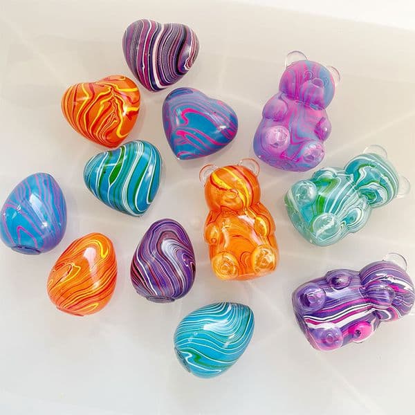 2026 New Needoh Bear Squeeze Egg Flow Ice Cube Squishy Sensory Office Stress Relief Heart Shaped Fidget Toys For Kids And Adults Gifts Fast Shipping Toys