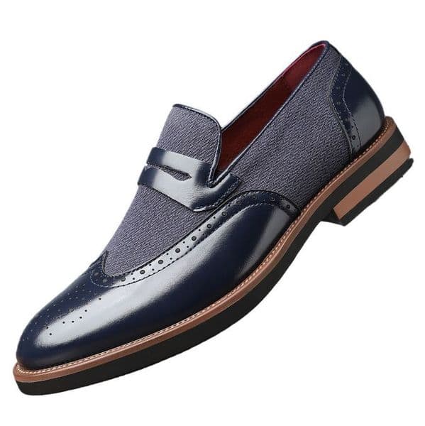 Mens Leather Shoes Designer Men's Fashionable Floral Carving Slip-On Shoes Versatile Business Casual Leather Shoes British Style Rubber Outsole Wedding Shoes