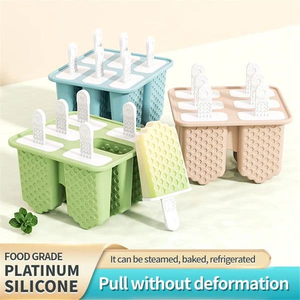 Popsicles Molds Silicone Popsicle Molds Easy-Release BPA-free Popsicle Maker Molds Ice Pop Molds Homemade Popsicle Ice Pop 260325BJ