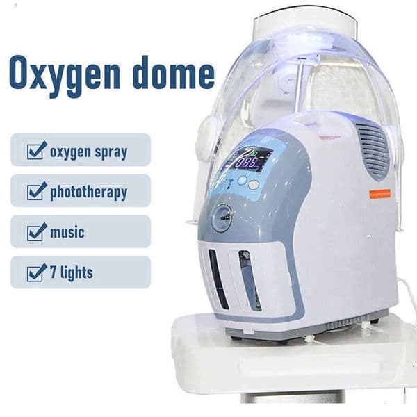 Professional Oxgen Facial Therapy Mask Dome Jet Peel Spray Hydrogen Oxygen Small Bubble Skin Rejuvenation Replenish Skin Moisture Devic