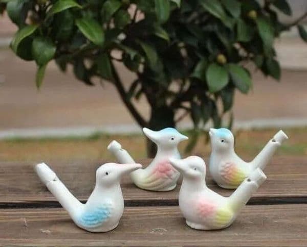 200Pcs Wholesale Dropship New Arrival Water Whistle Clay Ceramic Glazed Bird Whistle-Peacock Birds B2