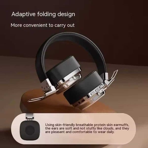 Retro On Ear Headphones Wireless Bluetooth 53 Headsets HIFI Stereo Sounds Gaming Earphones TF/AUX Music Player Noise ReductionT260306