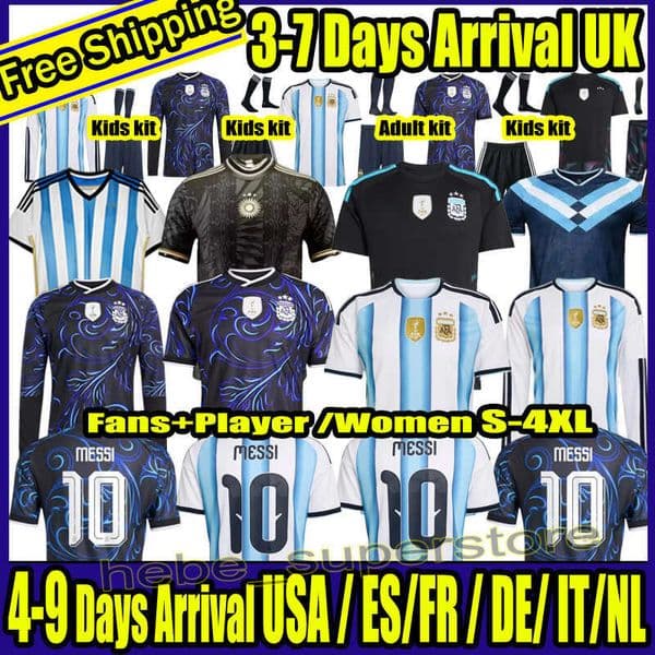 S-4XL 2026 2027 World Cup Jersey Argentina MESSIS Soccer Jerseys J.ALVAREZ E.FERNANDEZ DI MARIA Home Away Football Shirts Retro 1998 BATISTUTA 1986 1994 shirt