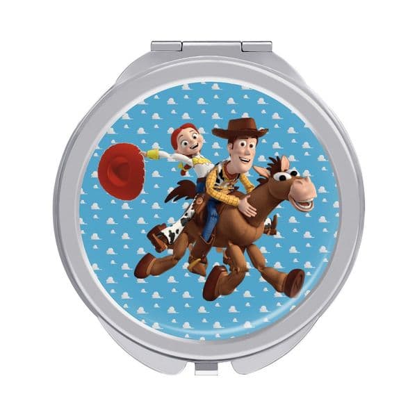 Woody Toy Story Makeup Mirror Disney Cartoon Vanity Mirror Portable Compact Handheld Cosmetic Mirror Cute Looking Glass for Holiday Parties Souvenir