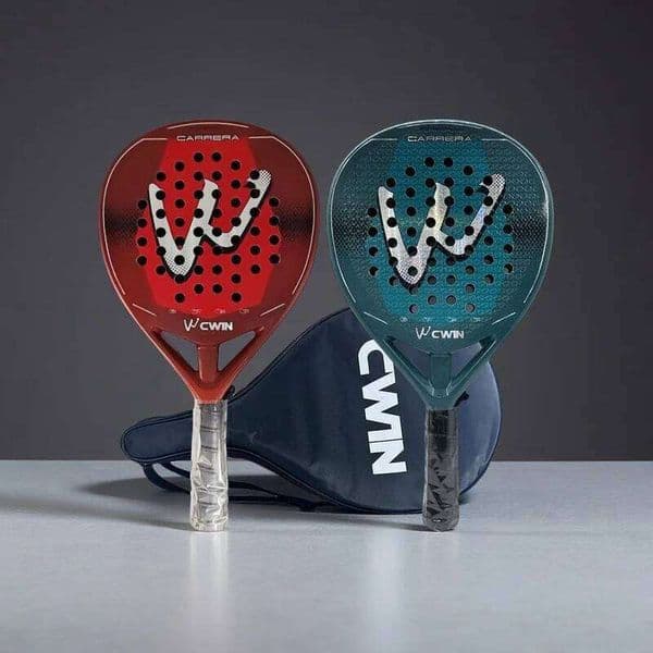 CWIN CARRERA Adult Prefessional Carbon Fiber Soft EVA Face Tennis Paddle Racquet Racket with Padle Bag Cover 2025 26H0326