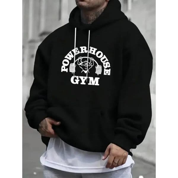 2026 Selling Mens Autumn Training Muscle Letter Printed Micro Elastic Comfortable Hoodie Outdoor City Sports Top 260313