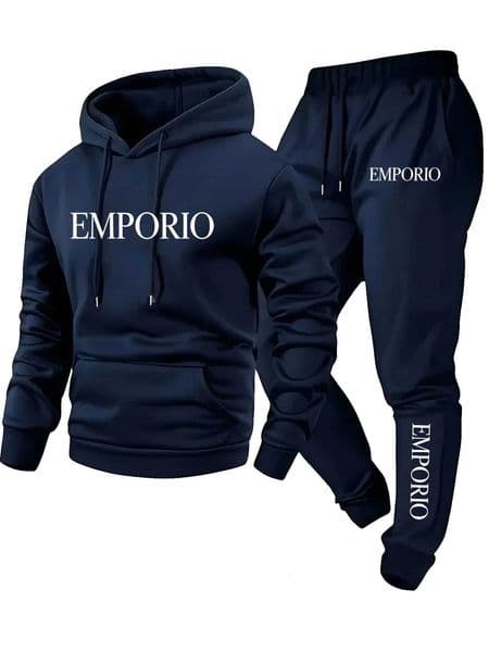Autumn and Winter Mens Sportswear 2026 Casual Running Fitness Set Hooded Sweatshirt Sports Pants Suitable for Both Men and Wome Z260326