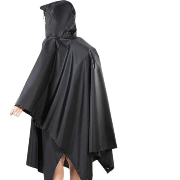 Outdoor 3 in 1 Raincoat with Hooded Sleeves Waterproof Rain Poncho for Motorcycle Camping Hiking Rainwear Canopies Pad 260325