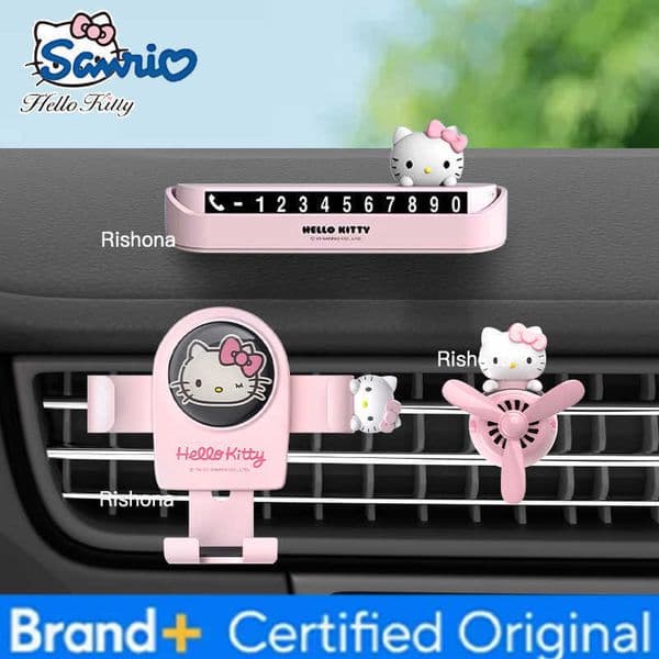 Sanrio Hello Kitty mobile phone car mount aromatherapy air vent clip car navigation rack suction cup support car fixed H260326