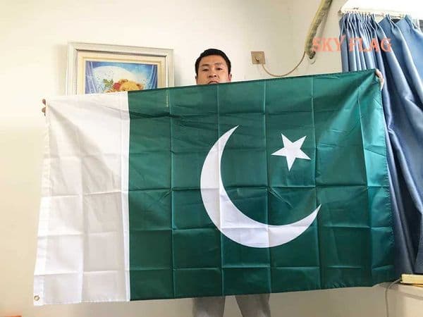 SKY FLAG Pakistan Flag 90x150cm Polyester PK PAK FLAG Party Supplies Home Decor Double Sided Bunting Banners Festive Articles L2605244I2J
