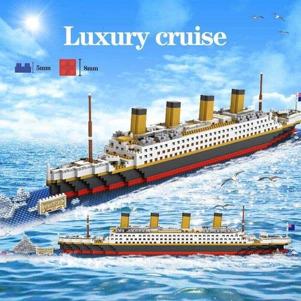 WLtoys Black Pearl/Titanic RMS Cruise/Pirate Ship Model Assemblage Building Blocks Kits Mini Nano Bricks DIY Kids Toys For Child