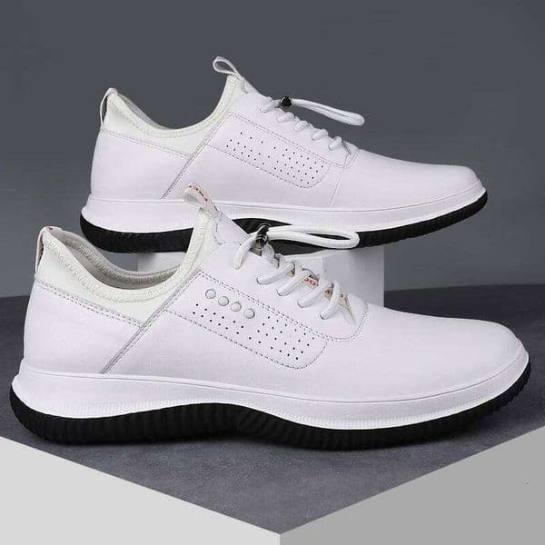 Genuine Leather Mens Sneakers Non Slip Lace Up Casual Shoes Leisure Walk Tenis Masculino All-match Skateboard Footwear Trainers 26W0324