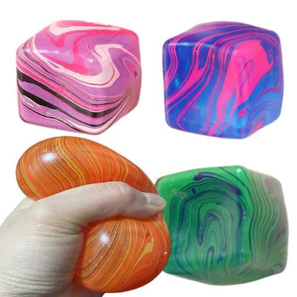 Squishy Ice Cube Maltose Fidgets Toys Soft Mochi Anti Stress Squeeze Toy Transparent Square Decompression Gifts for Friend Adult Z260326