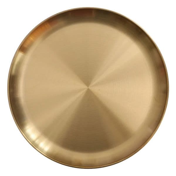 1pc Gold Round Storage Tray For Desktop Decoration Storage Jewelry Cosmetics Metal Tray Modern Household Spare Parts 260325