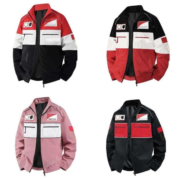 F12026 Racing Jacket with Full Embroidered F1 Logo Fashionable Workwear