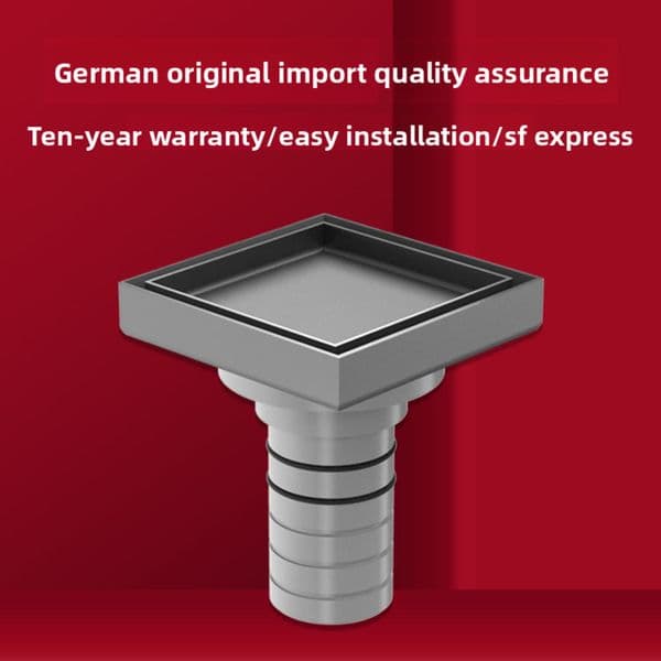 German Wiper stainless steel square straight-line anti-odor floor drain cover for bathroom and toilet, original import