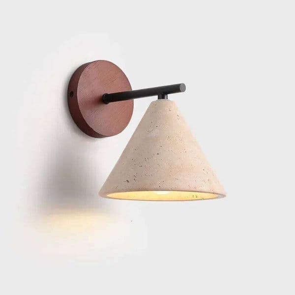 Natural Stone Room Decor Lamp Classical Wall Lights Bedroom Led Sconce Yellow Travertine Home Decorations Lighting Fixtures 26Li0326