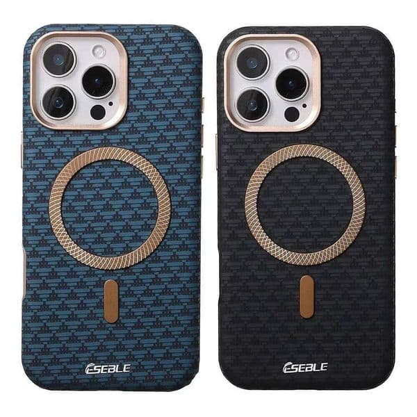 Leather Carbon Fiber Texture Phone Case For iPhone 17 15 13 14 16 Pro Max Luxury Wireless Charging Shockproof Cover 26L0326