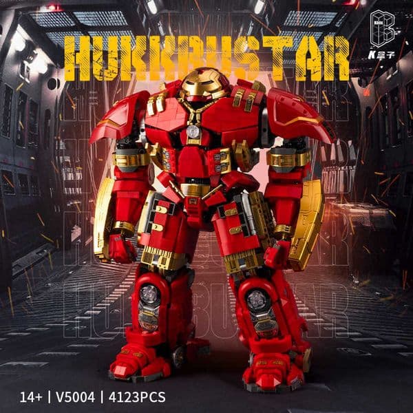 K Box Building Blocks Iron V5004 Hulkbuster Armor Assembly Toy for Boys Children Robot 4123 Pieces W260327