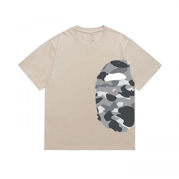 Bapeyshirt Shirt Designer Shark Head Camouflage Short Sleeved Cotton T Shirt For Men And Women With Ape Head Printed Graphic Tee Casual Street Wear Baps Shirts 361