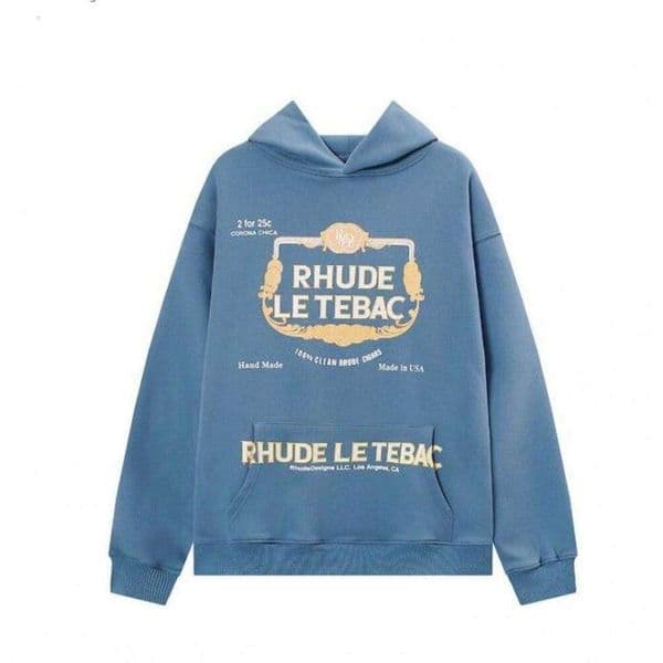 Rhudelys Mens Hoodies Designer Grey Fashion Tracksuit High Street Printing Trend Hip Hop Graphic Cotton Oversized Pullover Men Women Casual Loose Sweatshirt Op 7Bf