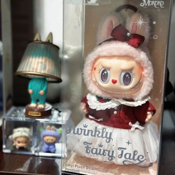 High Quality The Monsters Small Mokoko Twinkly Fairy Tale 18cm Vinyl Plush Pendant Keychain Collectible Figure Doll For Labubu Fans yizhixing