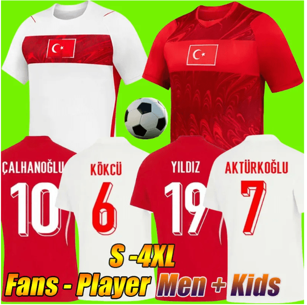 2026 World Cup Turkey Soccer Jersey DEMIRAL Kokcu 2025 Calhanoglu YILDIZ Turkiye national football team Football Shirts HAKAN Men Uniforms kids kits ARDA GULER 8888