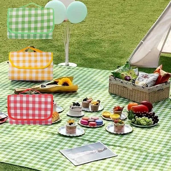 200x200cm Portable Picnic Mat Thickened Outdoor Camping Mat Waterproof Foldable Sports Hiking Trip Beach Camping Pad H260327