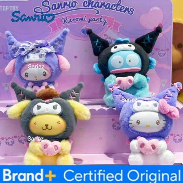 Sanrio Kuromi Party Series Vinyl Plush Blind Box Figurine Trendy Decoration Toy Collection Cute Mystery Gift for Birthday H260327