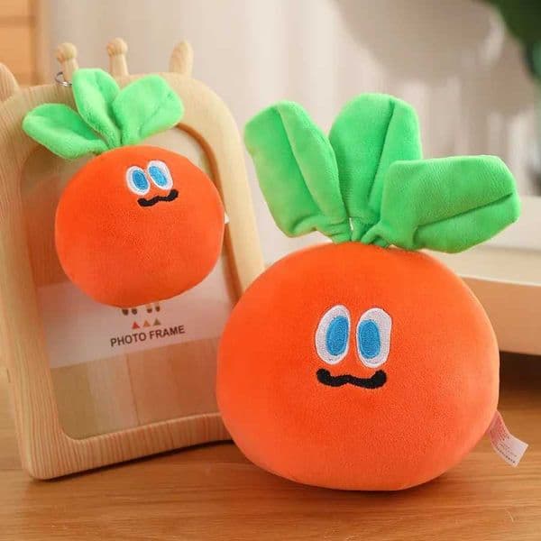 Kawaii Simulation Cartoon Carrot Plush Doll - Stuffed Toy Carrot Backpack Pendant Keychain Soft Home Decor R251210