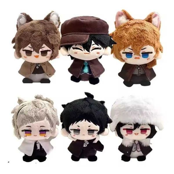 Stuffed Bungou Stray Dogs Nakahara Chuuya Dazai Osamu Edogawa Rampo Ryunosuke Akutagawa Gogol Plush Pendant Keychain Toy Gift R251210