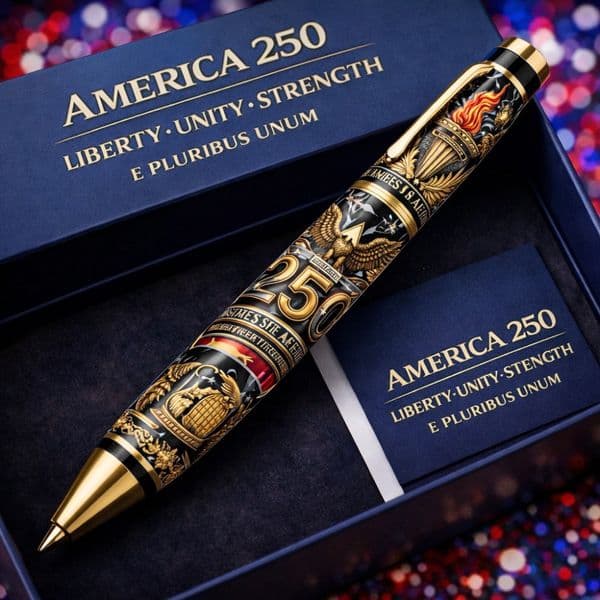 Designer High-end pen 250th Anniversary Commemorative Luxury Top-quality Pen American 250th anniversary pen ballpoint pen gel pen Festival gifts Fire Eagle - Black