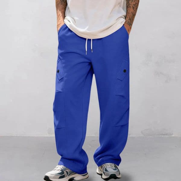 Flat Front MenS Hip Hop High Street Trendy Wide Leg D Casual Sports Straight Sweatpants Pantalones Hombre 260326