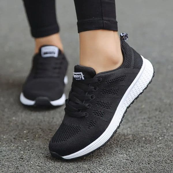 Women Casual Shoes Fashion Breathable Walking Mesh FlatShoesSneakers White Female Footwear260317BJ