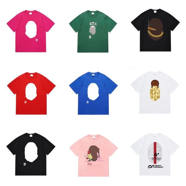 Men's Designer T Shirts High Street Cotton T-shirt Graffiti Sportwear Fashion Men Women Shirt Hip Hop Clothes Summer Short Sleeves Tee Loose Youth Street Campus
