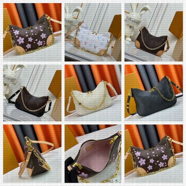 2026 New Tote bag Odeon Printed fabric Cow horn bag fashion chain bag Underarm bag luxury brand Design shoulder crossbody package evening bags
